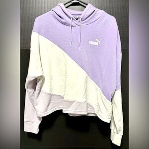 🪅Puma Power Cat Vivid Violet Pullover Cropped Hoodie
